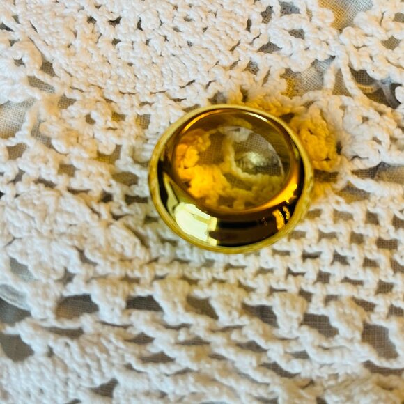 18K Gold Plated Dome Ring Size 6 Oma The Label The Haddy Ring - Picture 9 of 12